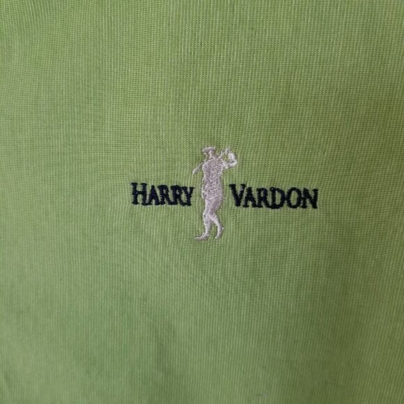 Men's Harry Vardon Golf Shirt  Bright Green 100% Mercerized Cotton Size Large - Picture 7 of 8